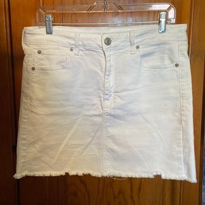 AE white denim skirt